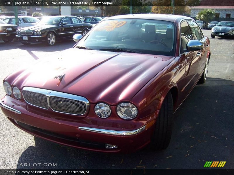 Radiance Red Metallic / Champagne 2005 Jaguar XJ Super V8