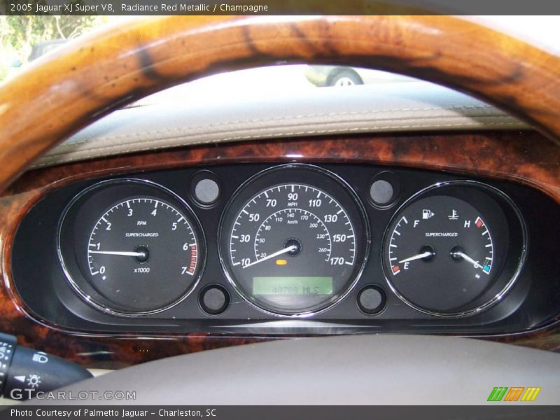 Radiance Red Metallic / Champagne 2005 Jaguar XJ Super V8