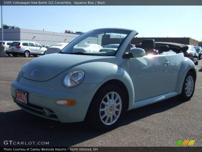 Aquarius Blue / Black 2005 Volkswagen New Beetle GLS Convertible