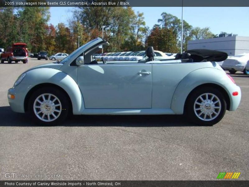 Aquarius Blue / Black 2005 Volkswagen New Beetle GLS Convertible