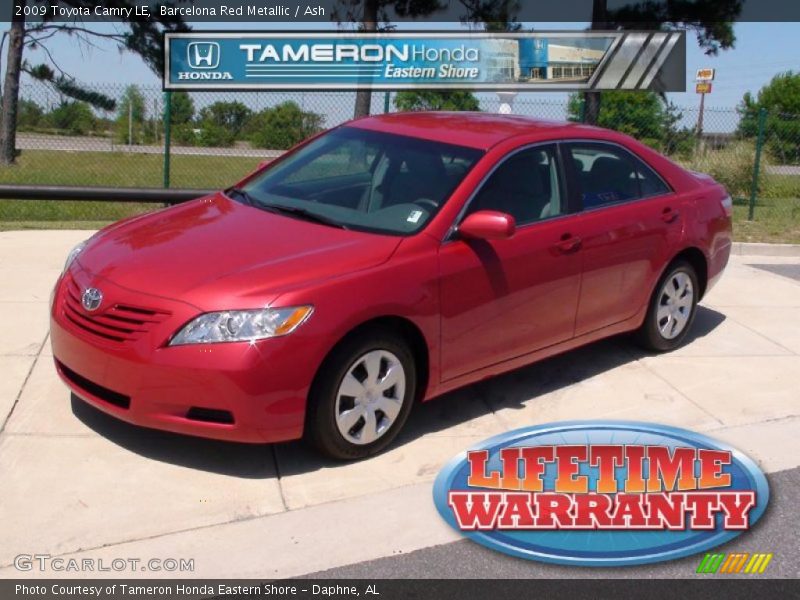 Barcelona Red Metallic / Ash 2009 Toyota Camry LE
