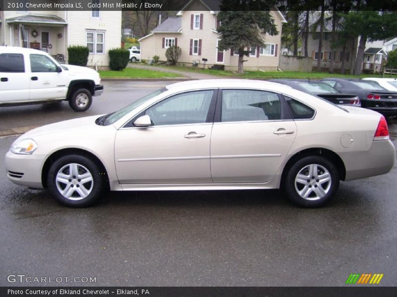 Gold Mist Metallic / Ebony 2010 Chevrolet Impala LS