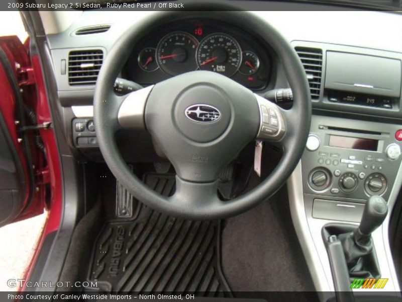 Ruby Red Pearl / Off Black 2009 Subaru Legacy 2.5i Sedan
