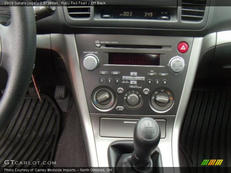 Ruby Red Pearl / Off Black 2009 Subaru Legacy 2.5i Sedan