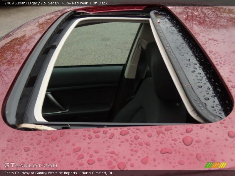 Ruby Red Pearl / Off Black 2009 Subaru Legacy 2.5i Sedan