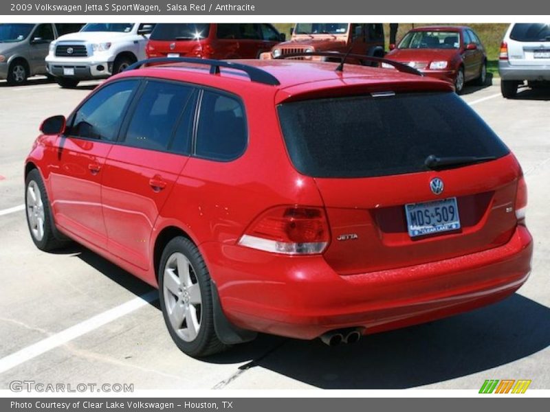 Salsa Red / Anthracite 2009 Volkswagen Jetta S SportWagen
