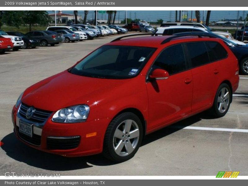 Salsa Red / Anthracite 2009 Volkswagen Jetta S SportWagen