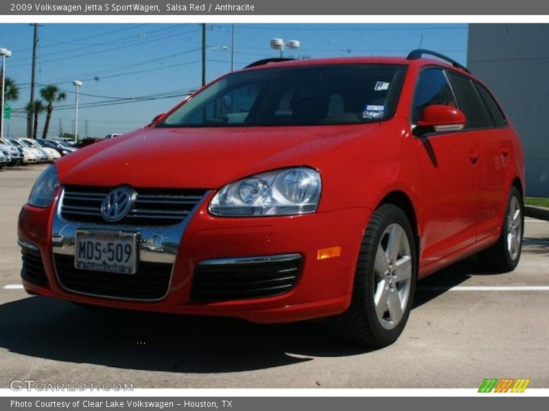Salsa Red / Anthracite 2009 Volkswagen Jetta S SportWagen