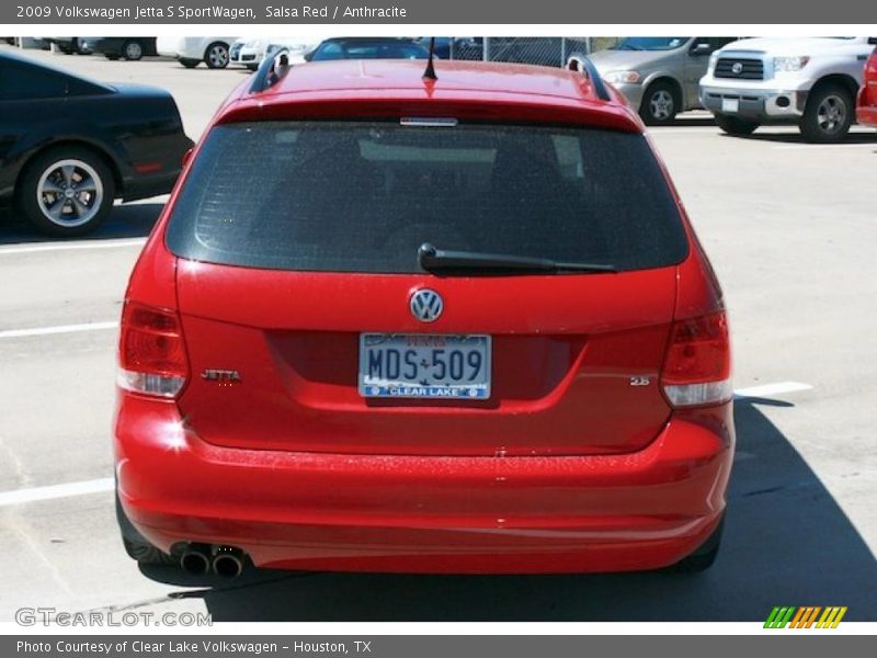 Salsa Red / Anthracite 2009 Volkswagen Jetta S SportWagen