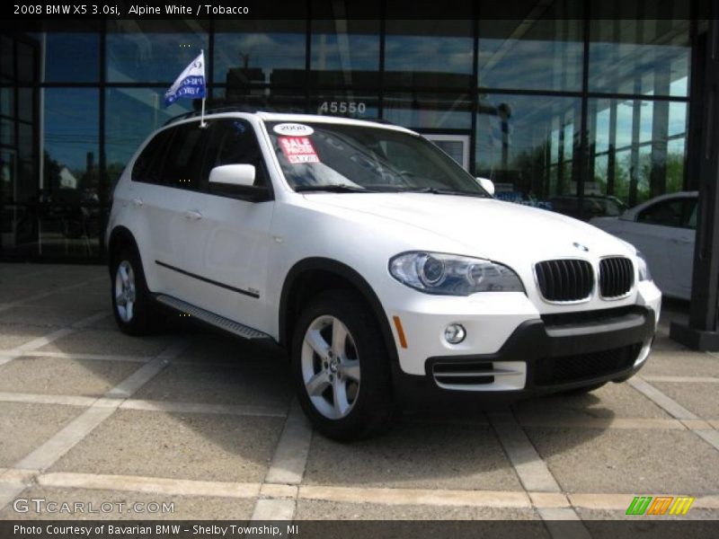 Alpine White / Tobacco 2008 BMW X5 3.0si