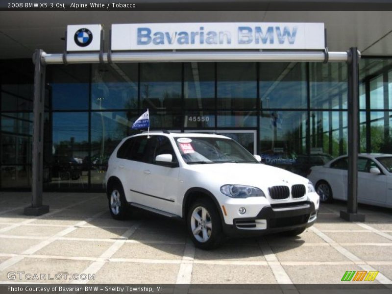 Alpine White / Tobacco 2008 BMW X5 3.0si