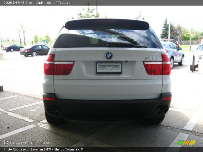 Alpine White / Tobacco 2008 BMW X5 3.0si