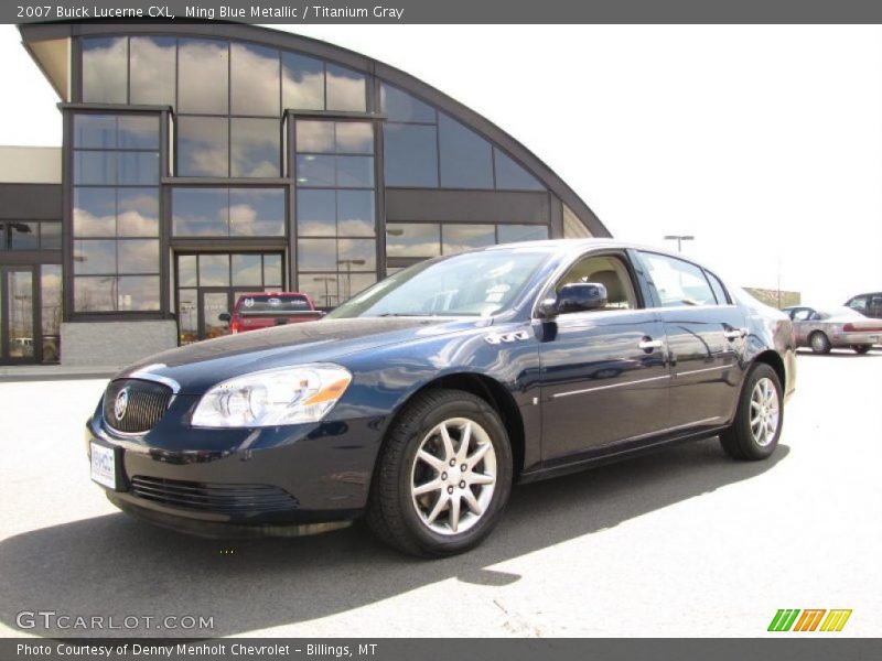 Ming Blue Metallic / Titanium Gray 2007 Buick Lucerne CXL