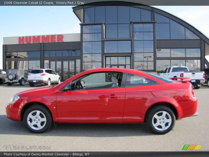 Victory Red / Gray 2008 Chevrolet Cobalt LS Coupe