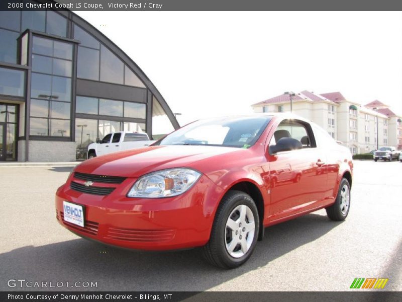 Victory Red / Gray 2008 Chevrolet Cobalt LS Coupe