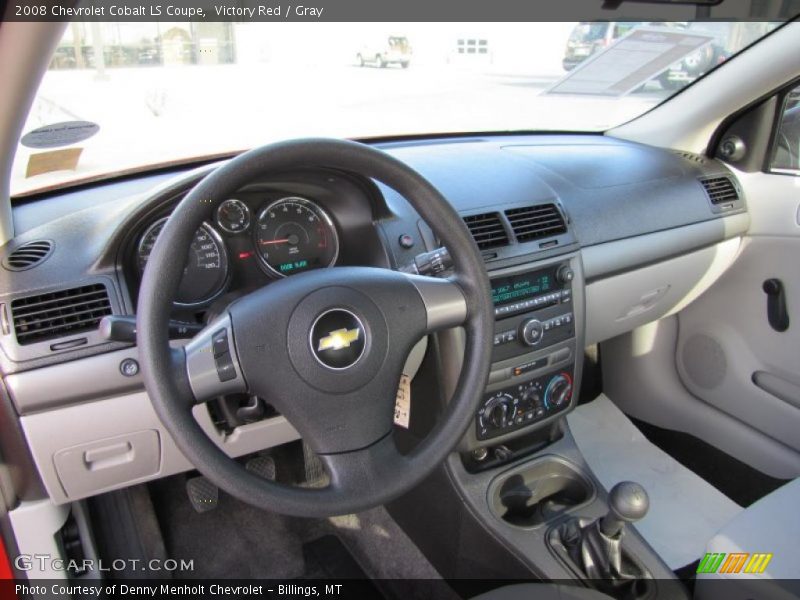 Victory Red / Gray 2008 Chevrolet Cobalt LS Coupe