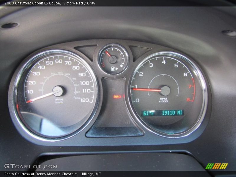 Victory Red / Gray 2008 Chevrolet Cobalt LS Coupe