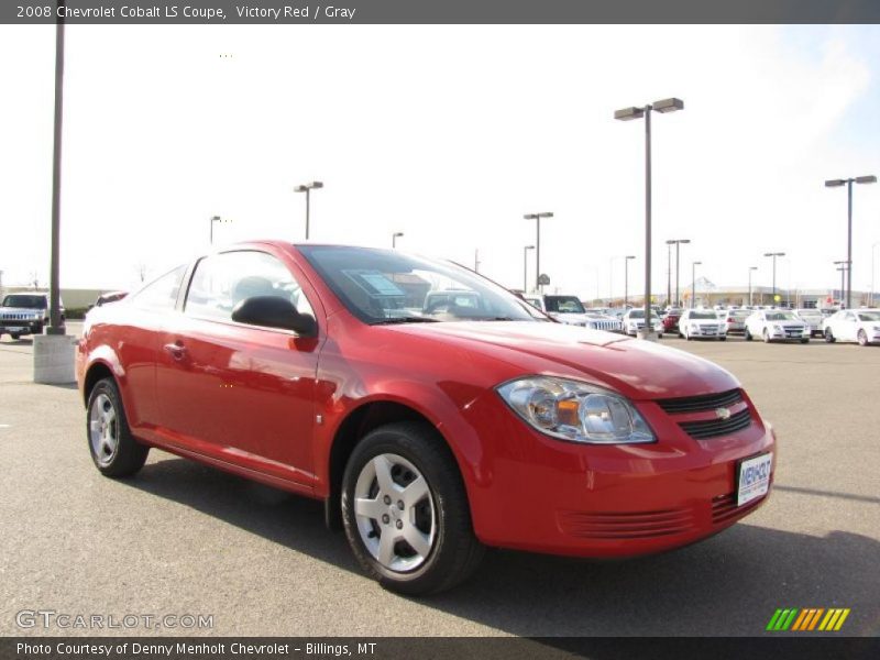 Victory Red / Gray 2008 Chevrolet Cobalt LS Coupe
