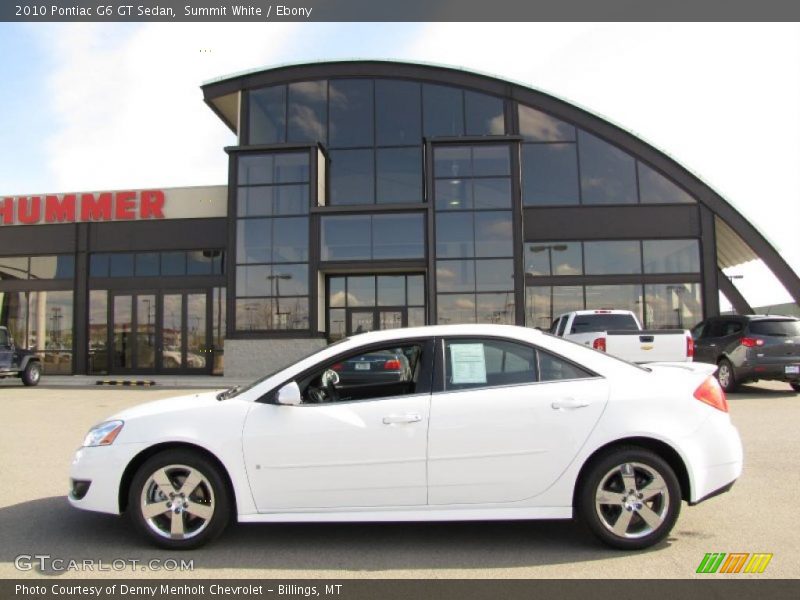 Summit White / Ebony 2010 Pontiac G6 GT Sedan