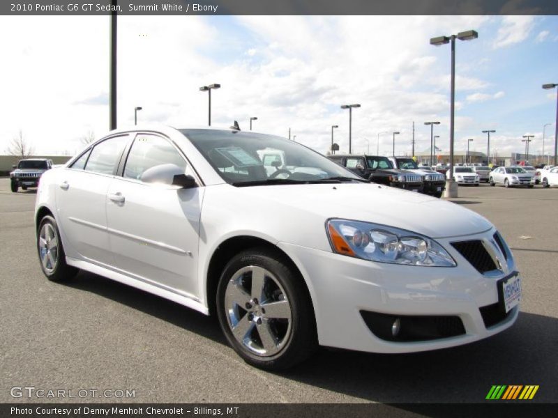 Summit White / Ebony 2010 Pontiac G6 GT Sedan
