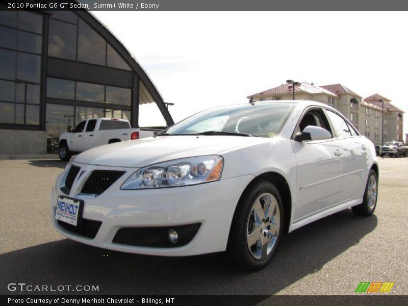 Summit White / Ebony 2010 Pontiac G6 GT Sedan