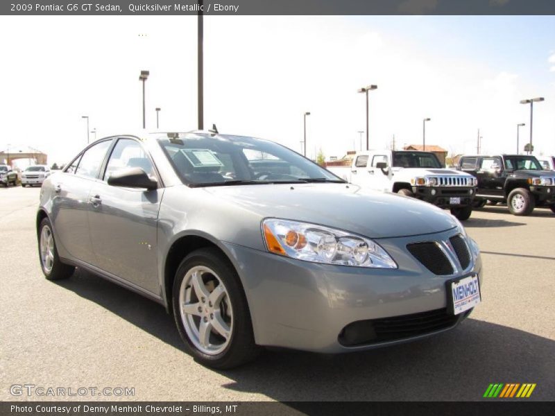 Quicksilver Metallic / Ebony 2009 Pontiac G6 GT Sedan