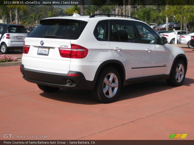 Alpine White / Sand Beige 2010 BMW X5 xDrive35d
