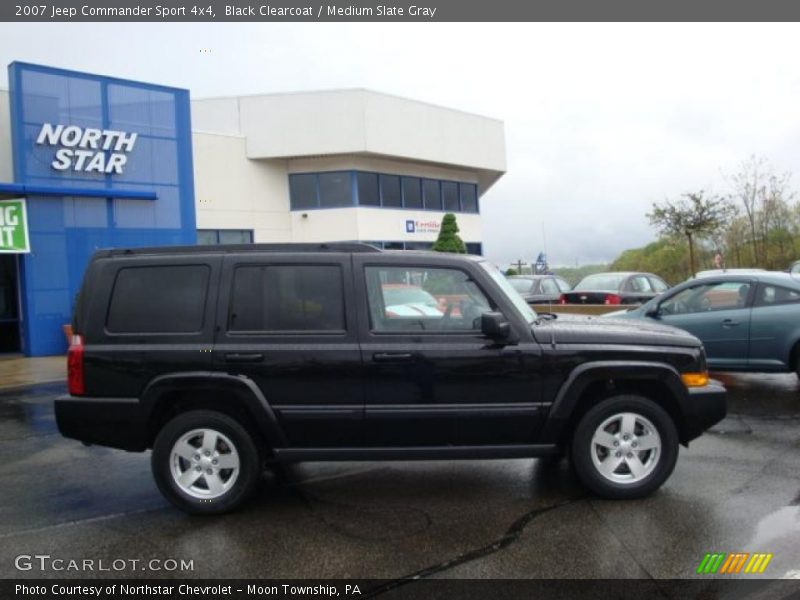 Black Clearcoat / Medium Slate Gray 2007 Jeep Commander Sport 4x4