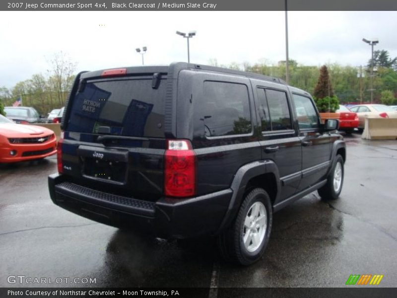 Black Clearcoat / Medium Slate Gray 2007 Jeep Commander Sport 4x4
