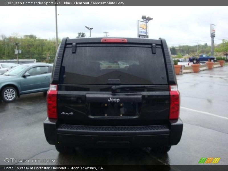 Black Clearcoat / Medium Slate Gray 2007 Jeep Commander Sport 4x4