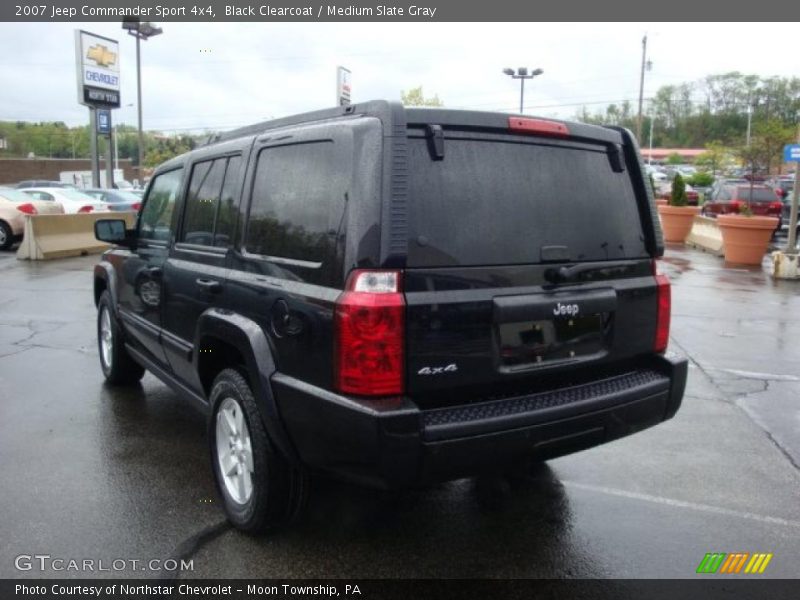 Black Clearcoat / Medium Slate Gray 2007 Jeep Commander Sport 4x4