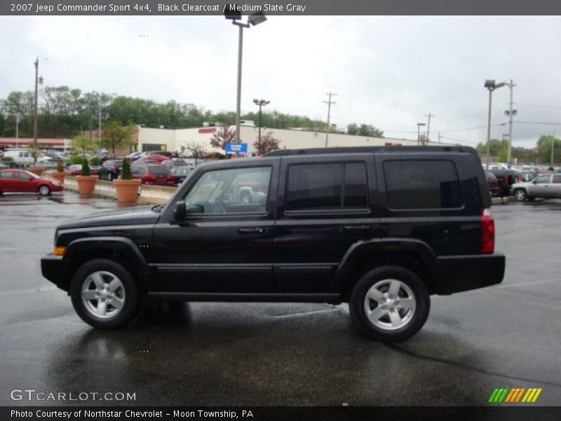 Black Clearcoat / Medium Slate Gray 2007 Jeep Commander Sport 4x4