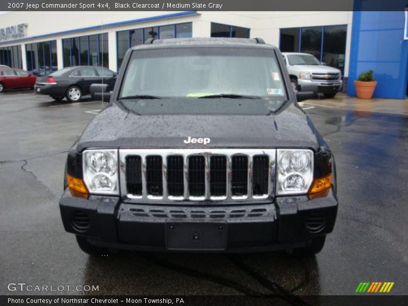 Black Clearcoat / Medium Slate Gray 2007 Jeep Commander Sport 4x4