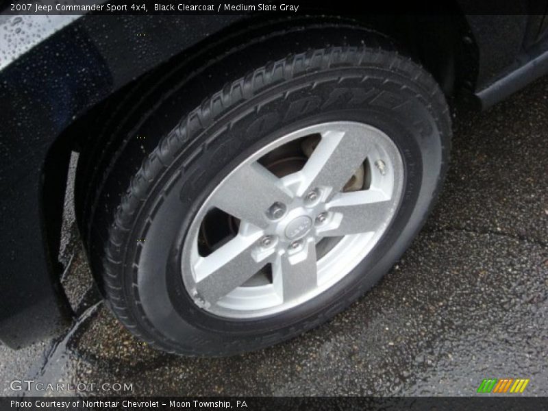 Black Clearcoat / Medium Slate Gray 2007 Jeep Commander Sport 4x4