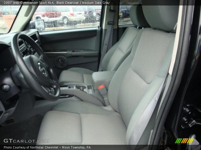 Black Clearcoat / Medium Slate Gray 2007 Jeep Commander Sport 4x4