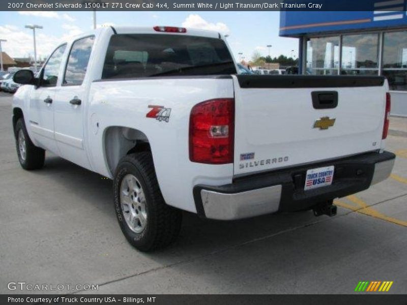 Summit White / Light Titanium/Dark Titanium Gray 2007 Chevrolet Silverado 1500 LT Z71 Crew Cab 4x4