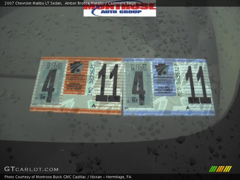 Amber Bronze Metallic / Cashmere Beige 2007 Chevrolet Malibu LT Sedan