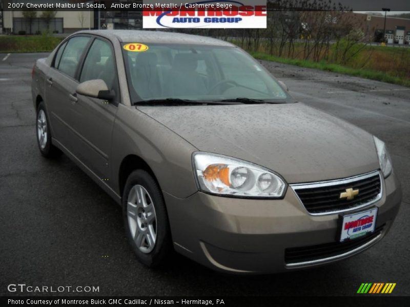 Amber Bronze Metallic / Cashmere Beige 2007 Chevrolet Malibu LT Sedan