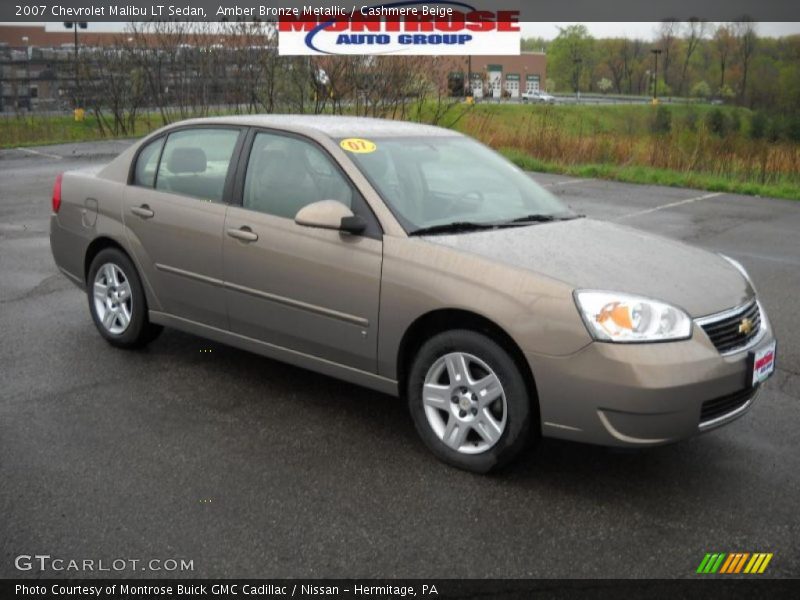 Amber Bronze Metallic / Cashmere Beige 2007 Chevrolet Malibu LT Sedan