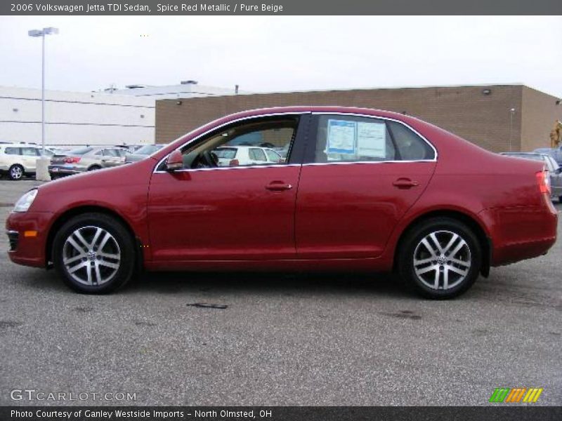 Spice Red Metallic / Pure Beige 2006 Volkswagen Jetta TDI Sedan