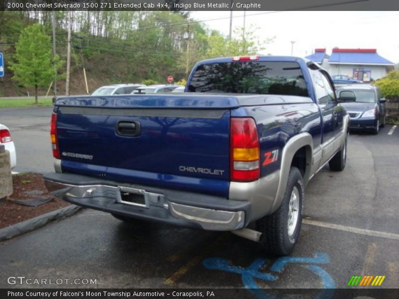 Indigo Blue Metallic / Graphite 2000 Chevrolet Silverado 1500 Z71 Extended Cab 4x4