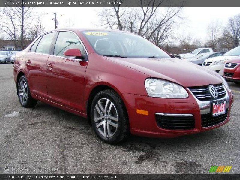 Spice Red Metallic / Pure Beige 2006 Volkswagen Jetta TDI Sedan