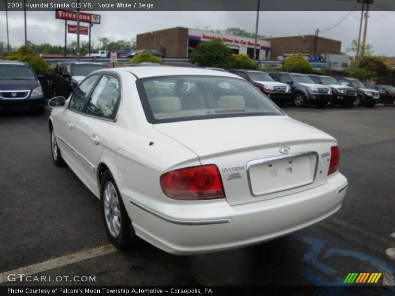 Noble White / Beige 2003 Hyundai Sonata GLS V6