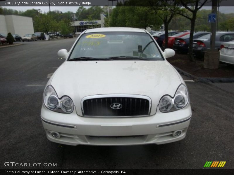 Noble White / Beige 2003 Hyundai Sonata GLS V6