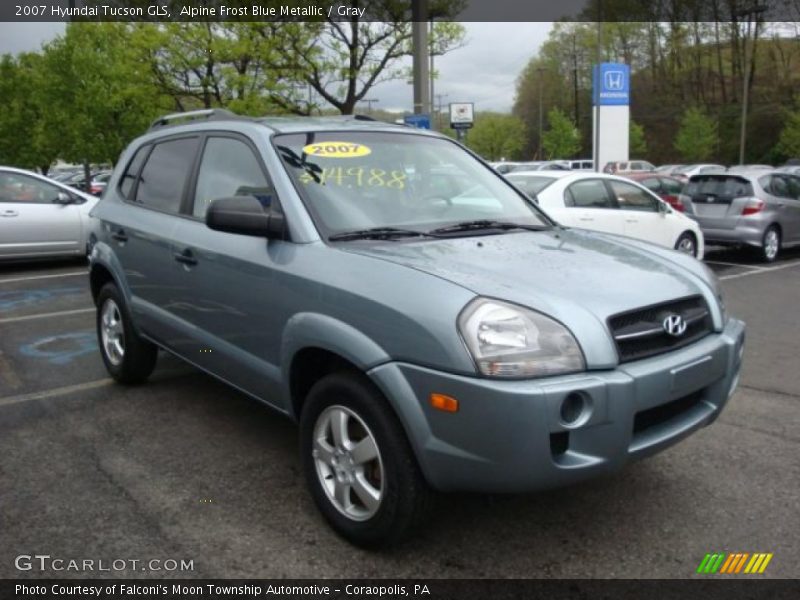 Alpine Frost Blue Metallic / Gray 2007 Hyundai Tucson GLS