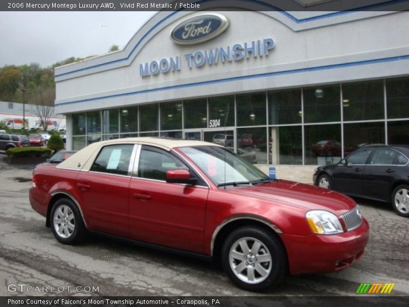 Vivid Red Metallic / Pebble 2006 Mercury Montego Luxury AWD
