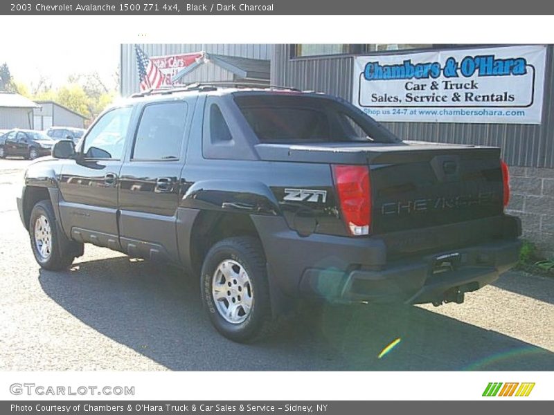 Black / Dark Charcoal 2003 Chevrolet Avalanche 1500 Z71 4x4