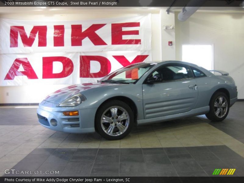 Steel Blue Pearl / Midnight 2003 Mitsubishi Eclipse GTS Coupe