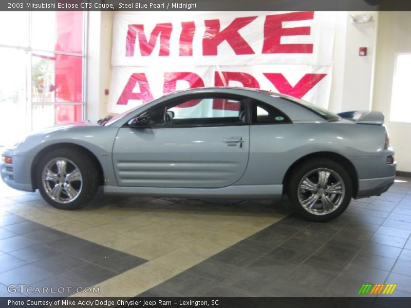 Steel Blue Pearl / Midnight 2003 Mitsubishi Eclipse GTS Coupe