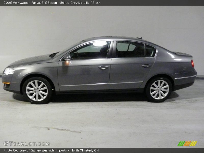United Grey Metallic / Black 2006 Volkswagen Passat 3.6 Sedan